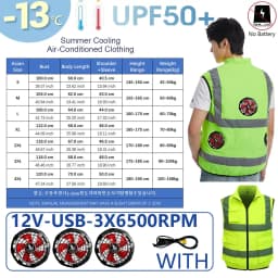 G-MACHT Summer Cooling 2/3/4 Fans Vest USB 12V/5V Fans Charging Breathable Sleeveless Air Conditioner Waistcoat For Outdoor Work