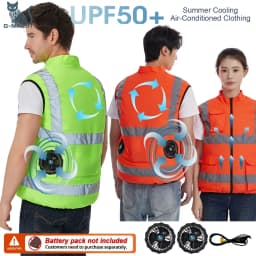G-MACHT Summer Cooling 2/3/4 Fans Vest USB 12V/5V Fans Charging Breathable Sleeveless Air Conditioner Waistcoat For Outdoor Work