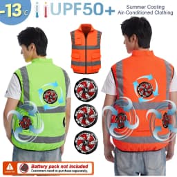 G-MACHT Summer Cooling 2/3/4 Fans Vest USB 12V/5V Fans Charging Breathable Sleeveless Air Conditioner Waistcoat For Outdoor Work