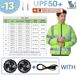 G-MACHT Summer Cooling 2/3/4 Fans Vest USB 12V/5V Fans Charging Breathable Sleeveless Air Conditioner Waistcoat For Outdoor Work