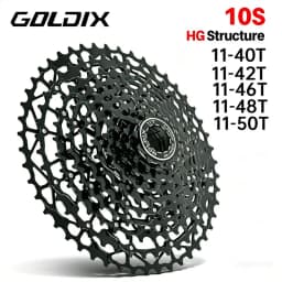 GOLDIX 10 speed cassette 11 40 42 46 48 50 10-speed mtb cassette for Shimano HG structure Ultralight hollow bike cassette
