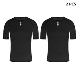 YKYWBIKE 2PCS Men's Cycling Base Layers Short Sleeve Sport Shirt Pro Cool Mesh Superlight Bicycle  Breathable Road Bike Top