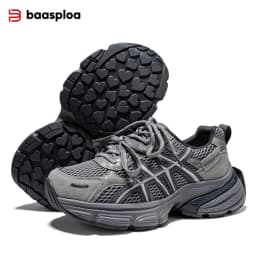 Baasploa Women Walking Shoes Mesh Breathable Casual Sneakers Female Fashion Height Increase Chunky Sneakers Retro Sport Shoes
