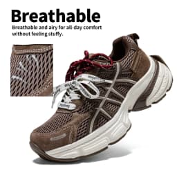Baasploa Women Walking Shoes Mesh Breathable Casual Sneakers Female Fashion Height Increase Chunky Sneakers Retro Sport Shoes