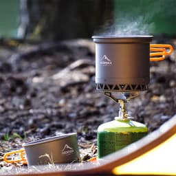Outdoor Camping Pot 1.3L 2.3L Cookware Outdoor Cooking Kettle Set Heat Cooker Travel Tableware Tourist Kitchen Utensil Equipment