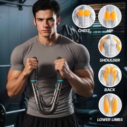 Adjustable U-Shaped Arm Trainer 3 Levels 60-120 Lbs Range Indoor Sports Suitable Gym Equipment for Building Upper Body Strength