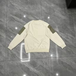 Men's contrasting color spliced sweatshirt, sports and casual large pocket long sleeved sweatshirt, round neck pullover top