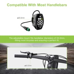 E-bike VD03 Display HD LED Screen Motor Display CAN Protocol for BAFANG Mid Motor Parts with 5pin Female Triangle Connector