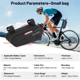 Waterproof Hard Shell E-Bike Triangle Battery Bag, 2 Styles Electric Bicycle Frame Tube Battery Storage Carry Pouch for Ebike