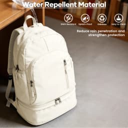 Gym Backpack for Women, Waterproof Sports Backpack with Shoe Compartment Casual Travel Backpack Training Bag for Swim Volleyball