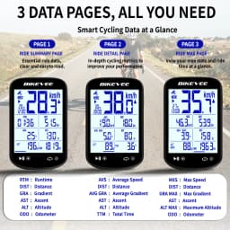 Multifunctional Smart Bluetooth Wireless GPS Bike Computer 2.6" LCD Large-Screen Digital Display with Auto Backlight Speedometer