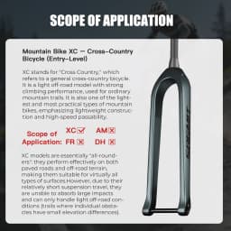 SAGMIT Carbon MTB Hard Fork Bicycle T800 Mountain Bike Fork 15x110mm Boost Compatible with 29x3.0 Tires Ultra Light 650g Fork
