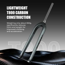 SAGMIT Carbon MTB Hard Fork Bicycle T800 Mountain Bike Fork 15x110mm Boost Compatible with 29x3.0 Tires Ultra Light 650g Fork