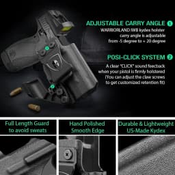 IWB Kydex Holster Fit S&W Bodygaurd 2.0 / Bodyguard 2.0 Carry Comp, Optic Cut &Claw,For red dot,Right Hand