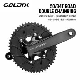 GOLDIX 110BCD 2X Double Chainring AERO Sprocket for SHIAMNO DURA-ACE R9200 ULTEGRA R8100 105 R7100 11S 12S 110BC 4BOLT Chainring