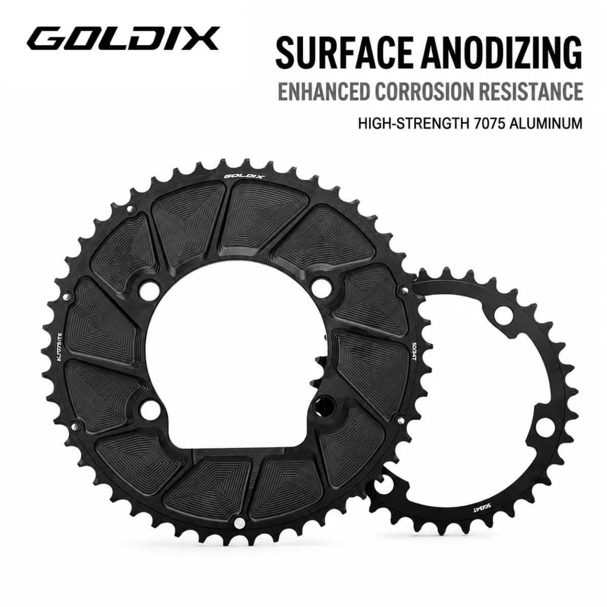 GOLDIX 110BCD 2X Double Chainring AERO Sprocket for SHIAMNO DURA-ACE R9200 ULTEGRA R8100 105 R7100 11S 12S 110BC 4BOLT Chainring