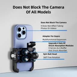 GUB P55 Motorcycle Bike Phone Holder Mount Not Block Camera Bicycle Phone Holder with 720 Degree Rotation for 4.7-7.2" Phone