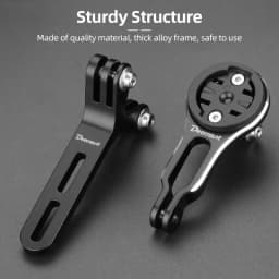 Bicycle Integrated Handlebar Speedometer Holder W/3 Base Fits Garmin Wahoo Bryton Double-Adaptor For Light and Camera Install