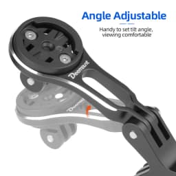Bicycle Integrated Handlebar Speedometer Holder W/3 Base Fits Garmin Wahoo Bryton Double-Adaptor For Light and Camera Install