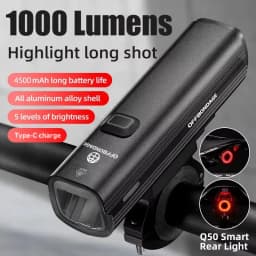 OFFBONDAGE Bicycle Light 1000Lumen Bike Headlight Flashlight Cycling Front Lamp USB Charging MTB Road Bike Rear Light Highlight