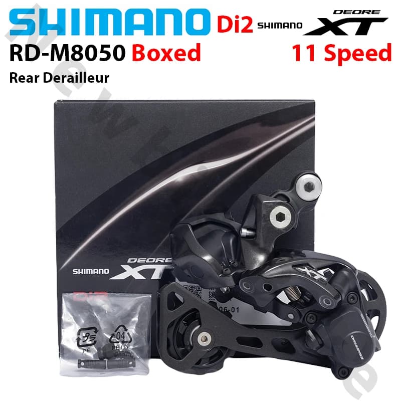 SHIMANO DEORE XT Di2 RD-M8050-GS Medium Cage Rear Derailleur 11Speed for EP8 EP801 E-MTB Bike Original Parts