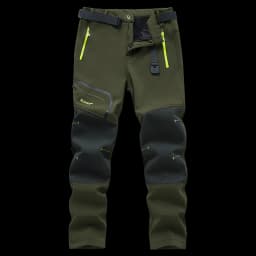 Men's Waterproof Hiking Pants Outdoor Fleece Lined Snow Ski Pants Winter Softshell Snowboard Pants