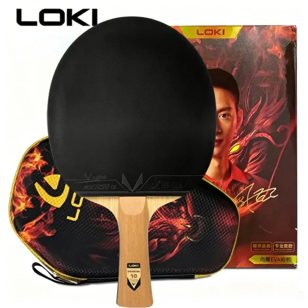 Professional LOKI DRAGON Series 10 STAR Table Tennis Racket 5 Wood 2 ALC Ping Pong Paddle Bat With FH RXTON9 & BH RXTON7