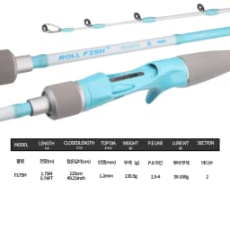 ROLLFISH 1.75m Titanium Tip Octopus Squid Cuttle Carbon Fiber Casting & Slow Jigging Fishing Rod Light Saltwater Boat