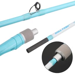 ROLLFISH 1.75m Titanium Tip Octopus Squid Cuttle Carbon Fiber Casting & Slow Jigging Fishing Rod Light Saltwater Boat