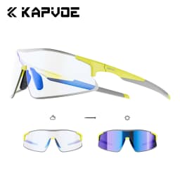 Kapvoe 2026 Cycling Glasses Men's Hiking Eyewear Fashion Sunglasses Photochromic Glasses New Sports MTB Road Bicycle Goggles