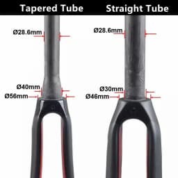 Bike Fork Road Bike Forks 700C*25C Carbon Front Fork Road Bicycle Forks C Brake QR 9*100mm Steerer Tube 28.6mm Straight/Tapered