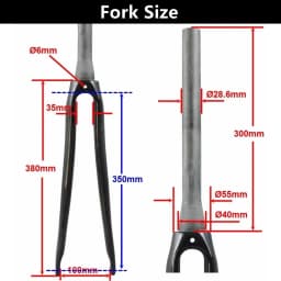 Bike Fork Road Bike Forks 700C*25C Carbon Front Fork Road Bicycle Forks C Brake QR 9*100mm Steerer Tube 28.6mm Straight/Tapered
