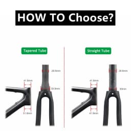 Bike Fork Road Bike Forks 700C*25C Carbon Front Fork Road Bicycle Forks C Brake QR 9*100mm Steerer Tube 28.6mm Straight/Tapered