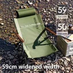BISINNA Camping Folding Chair Adjustable Armrest Portable Relaxing Chair With Detachable Pillow for Beach Travel Hiking