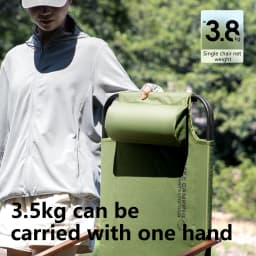 BISINNA Camping Folding Chair Adjustable Armrest Portable Relaxing Chair With Detachable Pillow for Beach Travel Hiking
