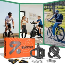 BUCKLOS PD-R685 Road Bicycle Pedals Carbon Fiber Dual Clipless Flat & Lock Pedal Sealed Bearing 9/16" Pedals for Shimano SPD-SL