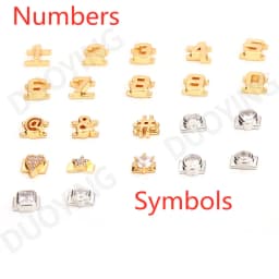 Duoying DIY Slider Charms Necklace Custom Name Necklaces Zirconia Letters Custom Choker Personalized Name Necklace Gift