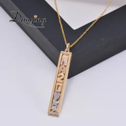 Duoying DIY Slider Charms Necklace Custom Name Necklaces Zirconia Letters Custom Choker Personalized Name Necklace Gift