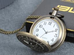 LANCARDO Vintage Bronze Mens Watches United States Navy Marine Corps Pocket Watch Men Boys Retro Military Man Unisex Gifts