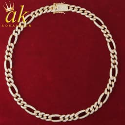 Aokaishen Figaro Cuban Link Chain for Man Necklace Gold Color Charms Rock Hip Hop Fashion Jewelry 2021 Trend Christmas Gift