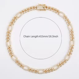 Aokaishen Figaro Cuban Link Chain for Man Necklace Gold Color Charms Rock Hip Hop Fashion Jewelry 2021 Trend Christmas Gift