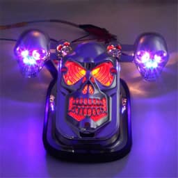 Motorcycle And Electromobile Accessories JOKER Model Modified Skull Shape Taillight Ghost Head LED Brake Taillight 2021 New