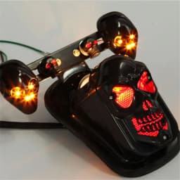 Motorcycle And Electromobile Accessories JOKER Model Modified Skull Shape Taillight Ghost Head LED Brake Taillight 2021 New