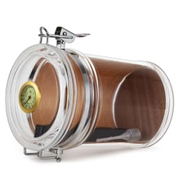 XIFEI Acrylic Humidor Jar With Hygrometer And Humidifier Portable Cigar Case Transparent Cigarette Box Fit 18 Cigars Tobacco