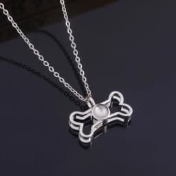 Custom Pet Photo Projection Pendant Necklace Pet Paw Dog Bone 100 languages I Love You Choker Necklace Pet Memorial Gift