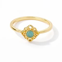 Green Opal Lotus Rings for Women Dainty Rings Stainless Steel Ring October Birthstone Finger Accessories Jewelry Gifts 2024