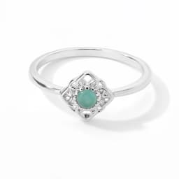 Green Opal Lotus Rings for Women Dainty Rings Stainless Steel Ring October Birthstone Finger Accessories Jewelry Gifts 2024