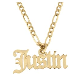 DOREMI 5MM Cuban chain Custom Name Necklace Personalized Stainless Steel Old English Letter Gold Necklace Pendant Nameplate Gift