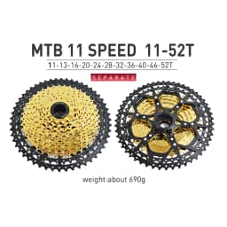 VG Sports 9 10 11 12 Speed MTB Bicycle Freewheel 40/42/46/50/52T Separate Aluminum Alloy Cassette Free Wheel Bracket Sprocket