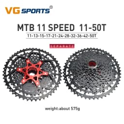 VG Sports 9 10 11 12 Speed MTB Bicycle Freewheel 40/42/46/50/52T Separate Aluminum Alloy Cassette Free Wheel Bracket Sprocket